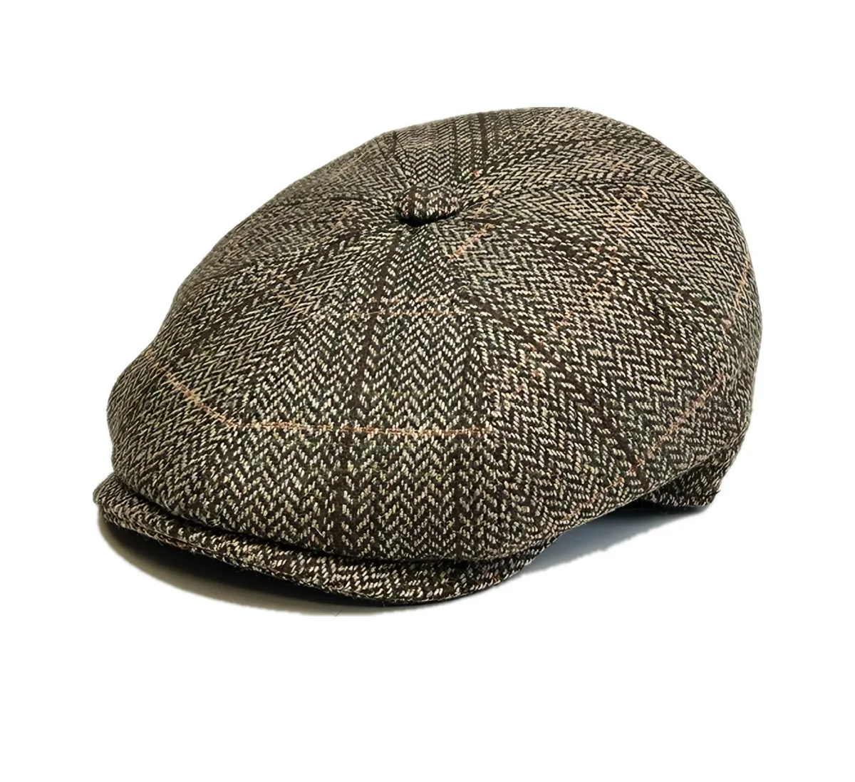 Beaumont 454 Camel newsboy cap, three-quarter view