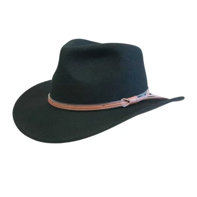 Grand Prairie Black hat, three-quarter view