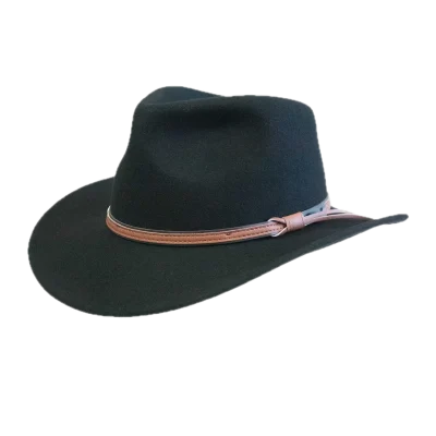 Grand Prairie Black hat, three-quarter view
