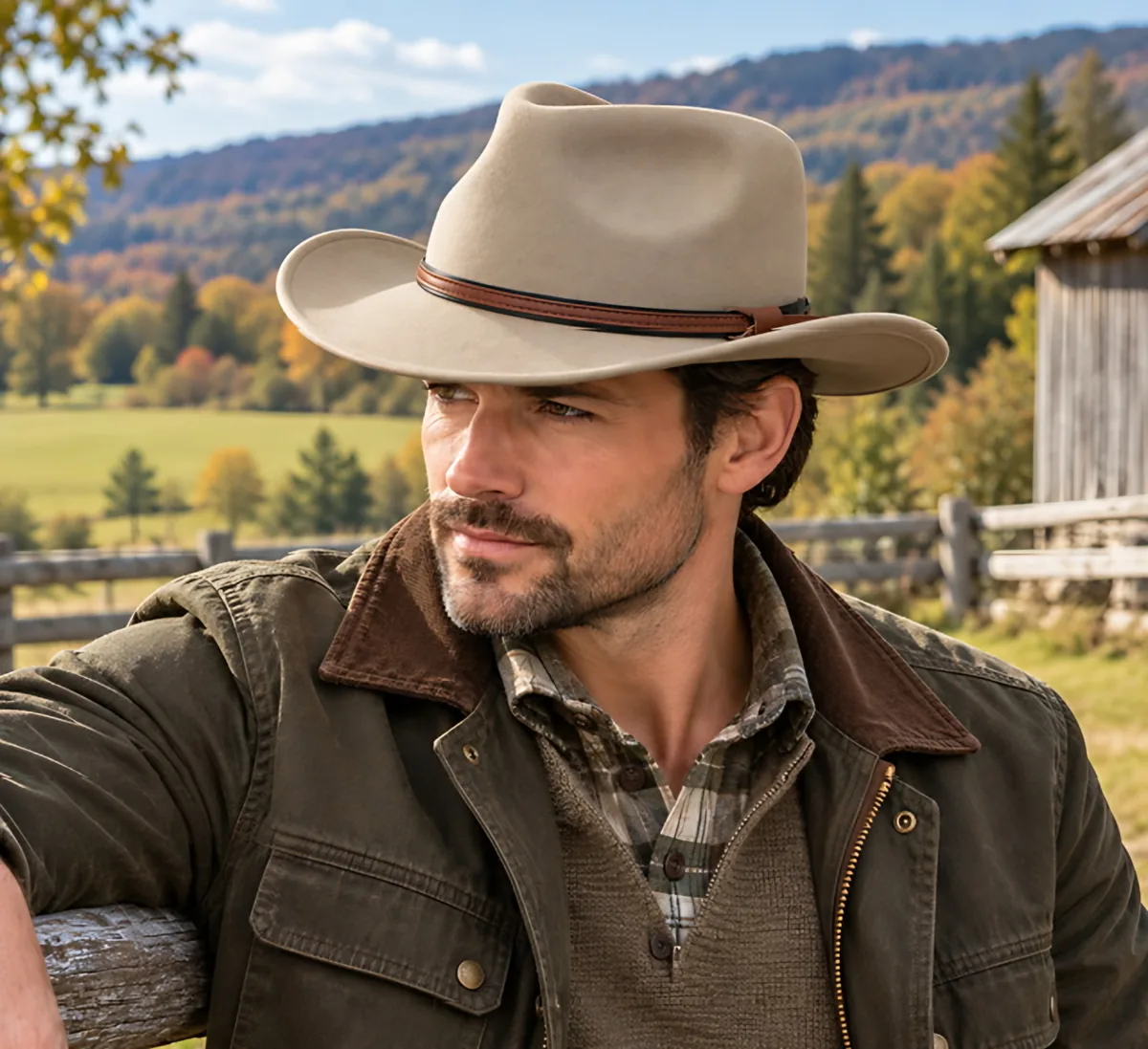 Grand Prairie Fawn hat, worn