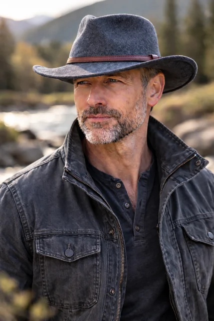 Grand Prairie Grey Mix hat, worn