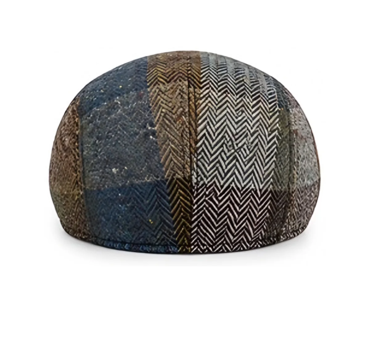 Kensington 450 Blue/Olive Plaid flat cap, back