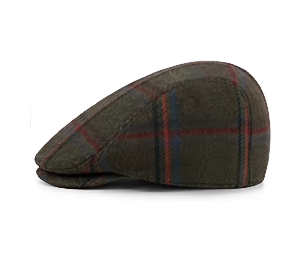 Kingsley 415 Olive flat cap, side
