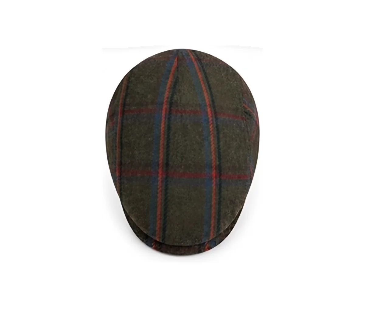 Kingsley 415 Olive flat cap, top