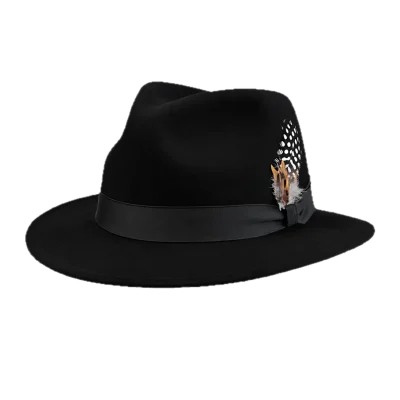 Waldorf Black hat, three-quarter view