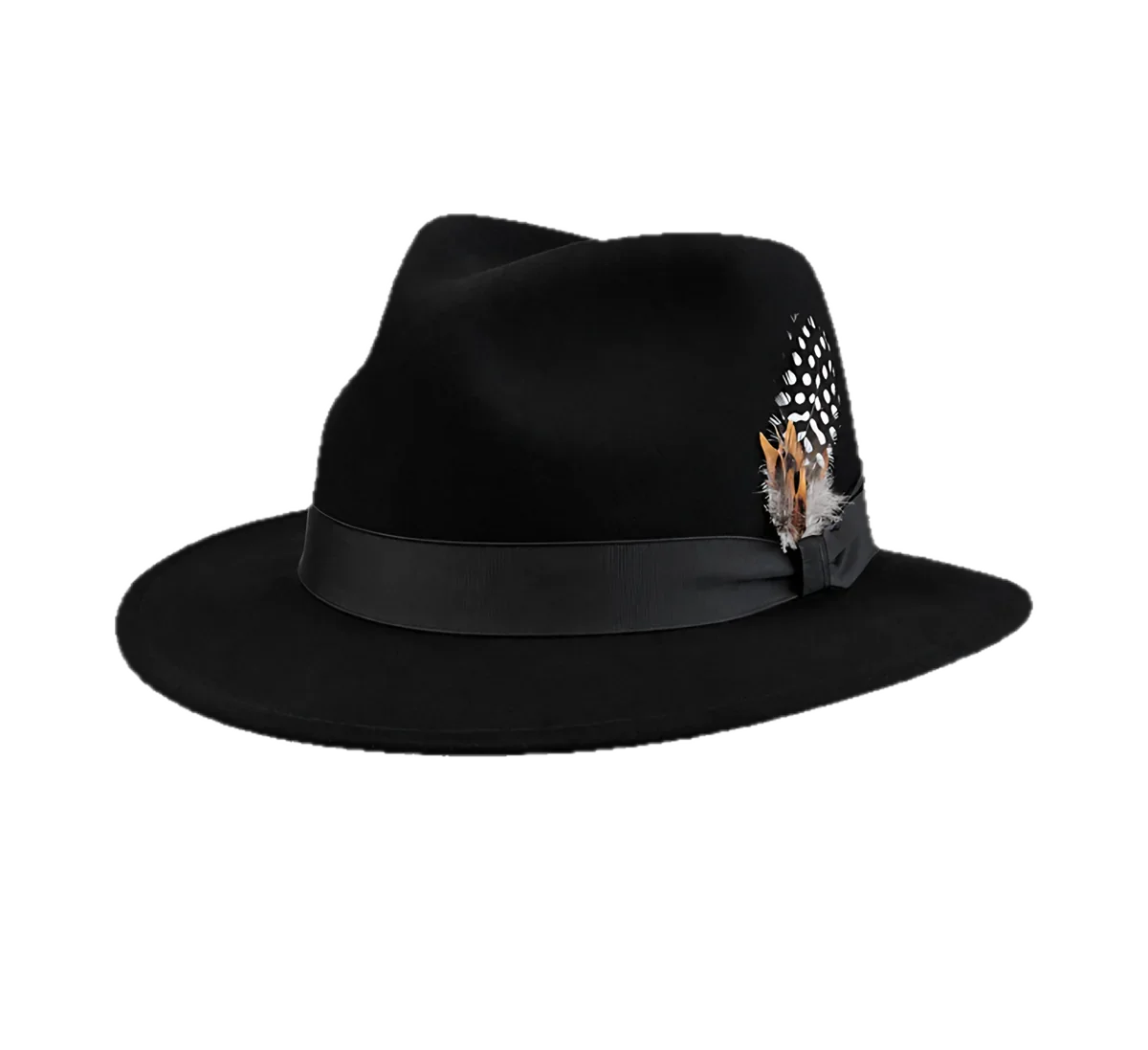 Waldorf Black hat, three-quarter view